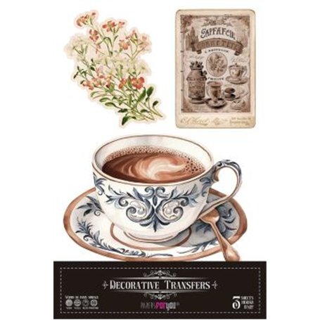 Decorative Transfers Coffee 20x30cm. 3 Hojas.