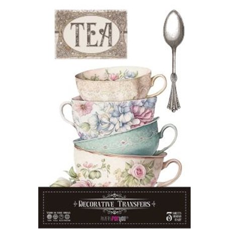 Decorative Transfers Tea 20x30cm. 3 Hojas.