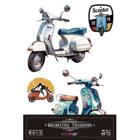 Decorative Transfers Scooter II 20x30cm. 3 Hojas.