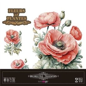 Decorative Transfers Poppy 30x30cm. 2 Hojas.