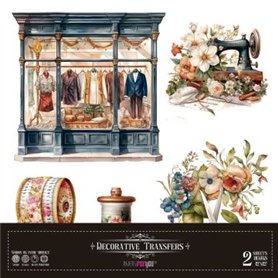 Decorative Transfers Sewing 30x30cm. 2 Hojas.