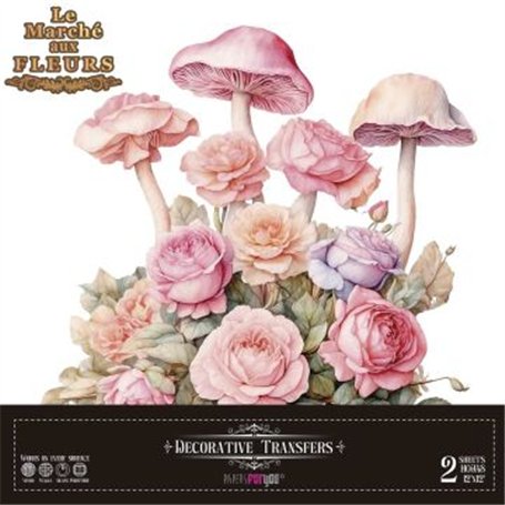Decorative Transfers Blushrooms 30x30cm. 2 Hojas.