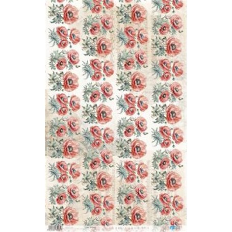 Papel De Arroz " La Vie En Fleurs Poppy IV"  54x33cm