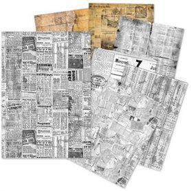 A5 Tissue Paper Set NEWSPAPERS