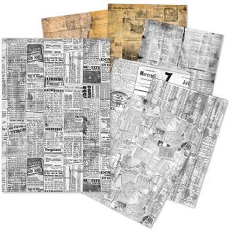 A5 Tissue Paper Set NEWSPAPERS