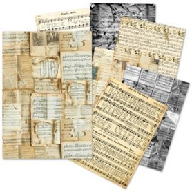 A5 Tissue Paper Set MUSIC SHEET