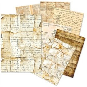 A5 Tissue Paper Set  VINTAGE MANUSCRIPT