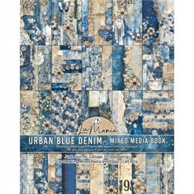 URBAN BLUE DENIM Mixed Media book A4 Maxi