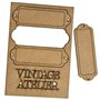3 Carteles DM Vintage Atelier 12x4cm