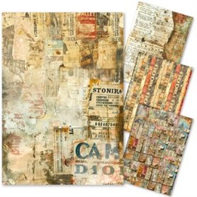 Mixed Media rice paper A4 set 4/Pkg Journey Ahead