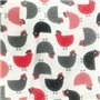 Tela algodon patchwork Gallinas  Venta de 10 en 10cm