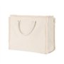 Bolsa zipper algodón flecos 32x36cm