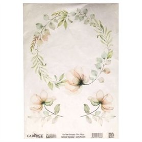 Papel Arroz CADENCE Leafy Rounds 02-1 30x42cm