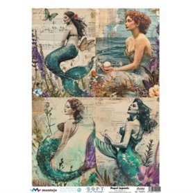 PAPEL DE ARROZ JAPONES Criaturas Marinas A3 30x41cm