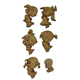 Conjunto Siluetas DM Familia "A Dormir". 