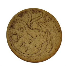 Medallón Dragón en Dm. 12x12 cm. aprox.