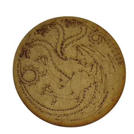 Medallón Dragón en Dm. 12x12 cm. aprox.