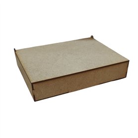 Caja en Dm. 250x200x50 mm.