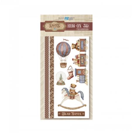 Rub On 3D Transfers "Santa’s Workshop" 12x25cm.