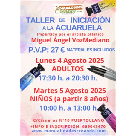 Taller Iniciación a la Acuarela en Puertollano