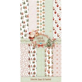 Colección Scrap  "Santa y Friends" 15x30cm. 10 Pap