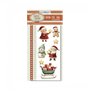 Rub On 3D Transfers "Santa & Friends" 12x25cm.