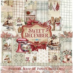 Colección Scrap  "Sweet December" 30x30cm. 12 Pap