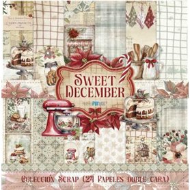 Colección Scrap  "Sweet December" 20x20cm. 24 Pap