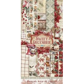 Colección Scrap  "Sweet December" 15x30cm. 10 Pap