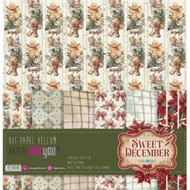 Colección Vellum "Sweet December" 30x30cm. 6 Pap