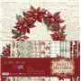 Colección Papel Tela Scrap "Sweet December" 30x30cm.