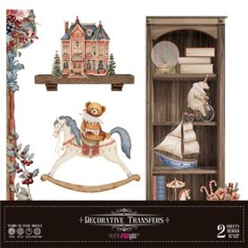 Decor Transfers Santa’s Workshop 30x30cm. 2 Hojas.