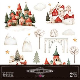 Decor Transfers Santa & Friends 30x30cm. 2 Hojas.