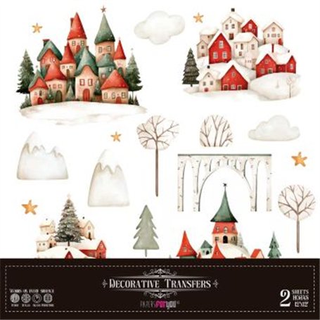 Decor Transfers Santa & Friends 30x30cm. 2 Hojas.