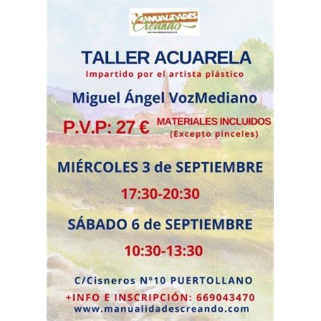 Taller Iniciación a la Acuarela 2ª Parte en Puertollano 