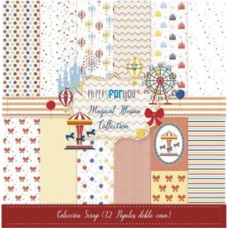 Colección Scrap  "Magical Illusion" 30x30cm. 12 Pap