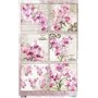 Papel De Arroz " La Vie En Fleurs Pink Orchid V"  54x33cm