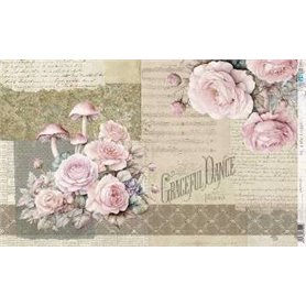 Papel De Arroz " La Vie En Fleurs Blushrooms II"  54x33cm