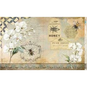 Papel De Arroz " La Vie En Fleurs Bug´s Gardem I"  54x33cm