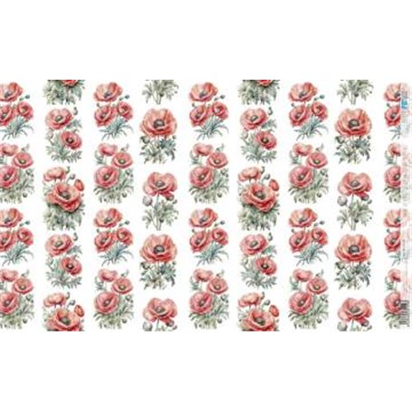 Papel De Arroz " La Vie En Fleurs Poppy X"  54x33cm