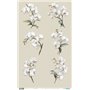 Papel De Arroz " La Vie En Fleurs White Orchid IX"  54x33cm