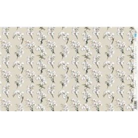 Papel De Arroz " La Vie En Fleurs White Orchid XI"  54x33cm