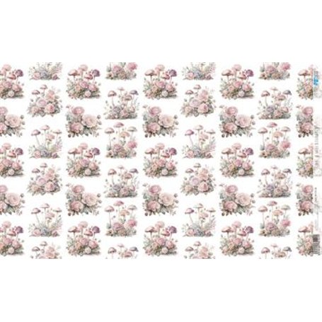 Papel De Arroz " La Vie En Fleurs Blushrooms X"  54x33cm