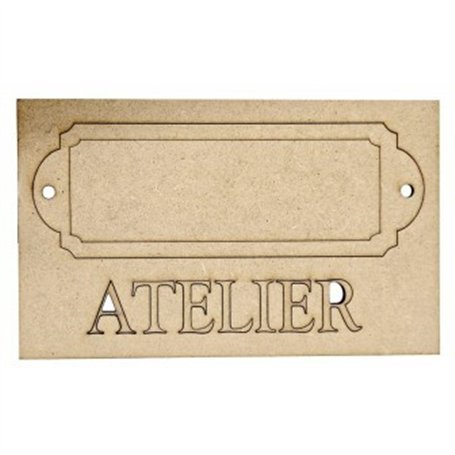 Etiqueda DM + letras ATELIER