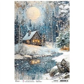 Rice Paper A4 Postcard in the Snow