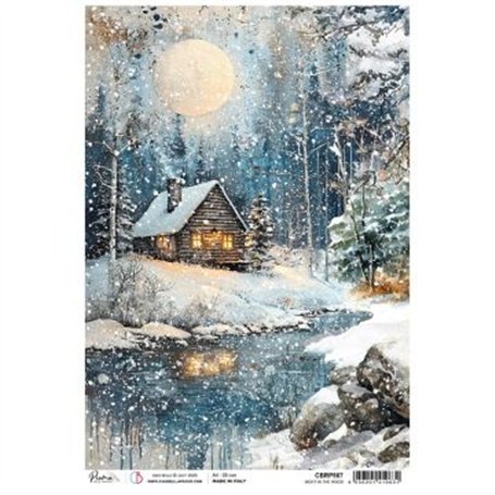 Rice Paper A4 Postcard in the Snow