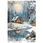 Rice Paper A4 Postcard in the Snow
