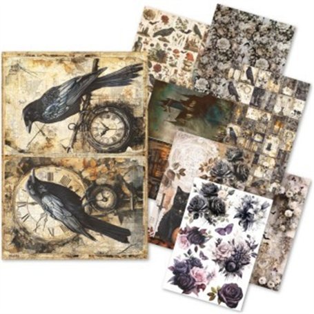 Rice Paper A5 MIXED 8/Pkg Dark Academia