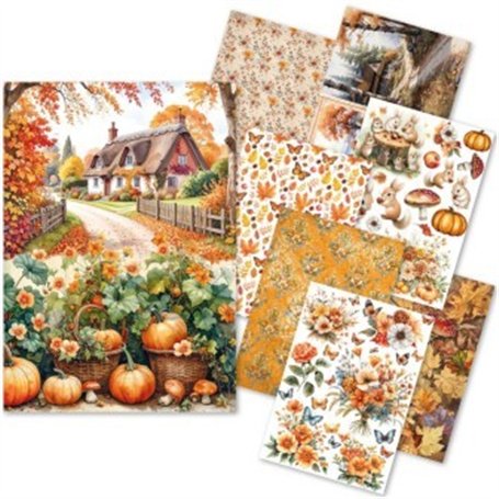 Rice Paper A5 MIXED 8/Pkg Hello Fall