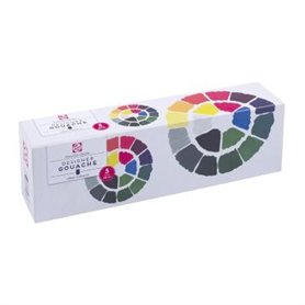 Set de Témpera Extrafina Gouache 5 botes 50ml.